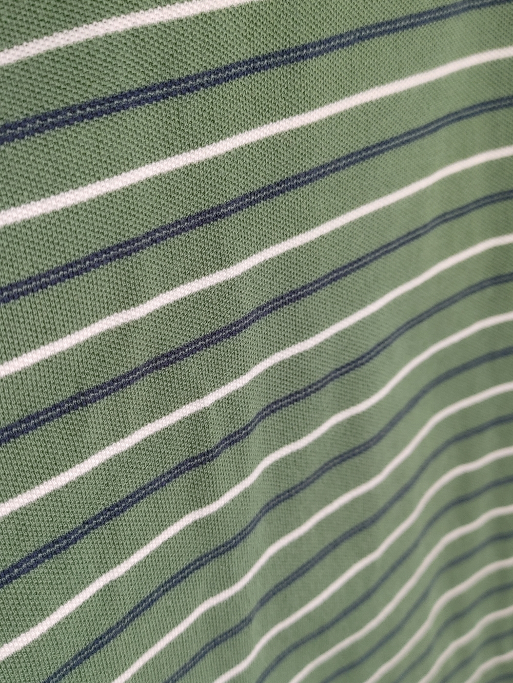 Eddie Bauer Green Striped Polo Shirt Mens XL Cotton Short Sleeve Casual - Picture 9 of 10